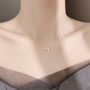3/$30 Sterling Silver Star Dainty Necklace 925
